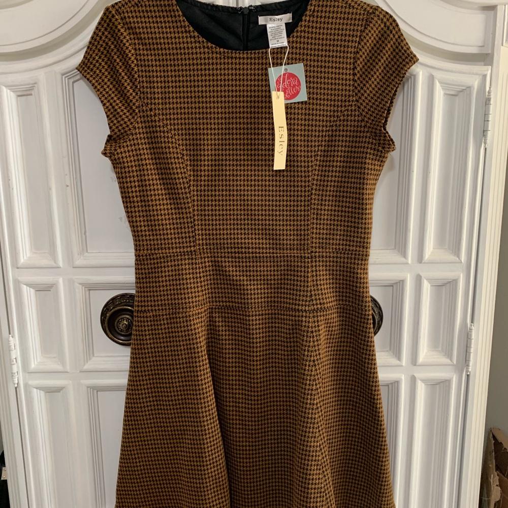 NWT Esley Herringbone Boutique dress fall colors!